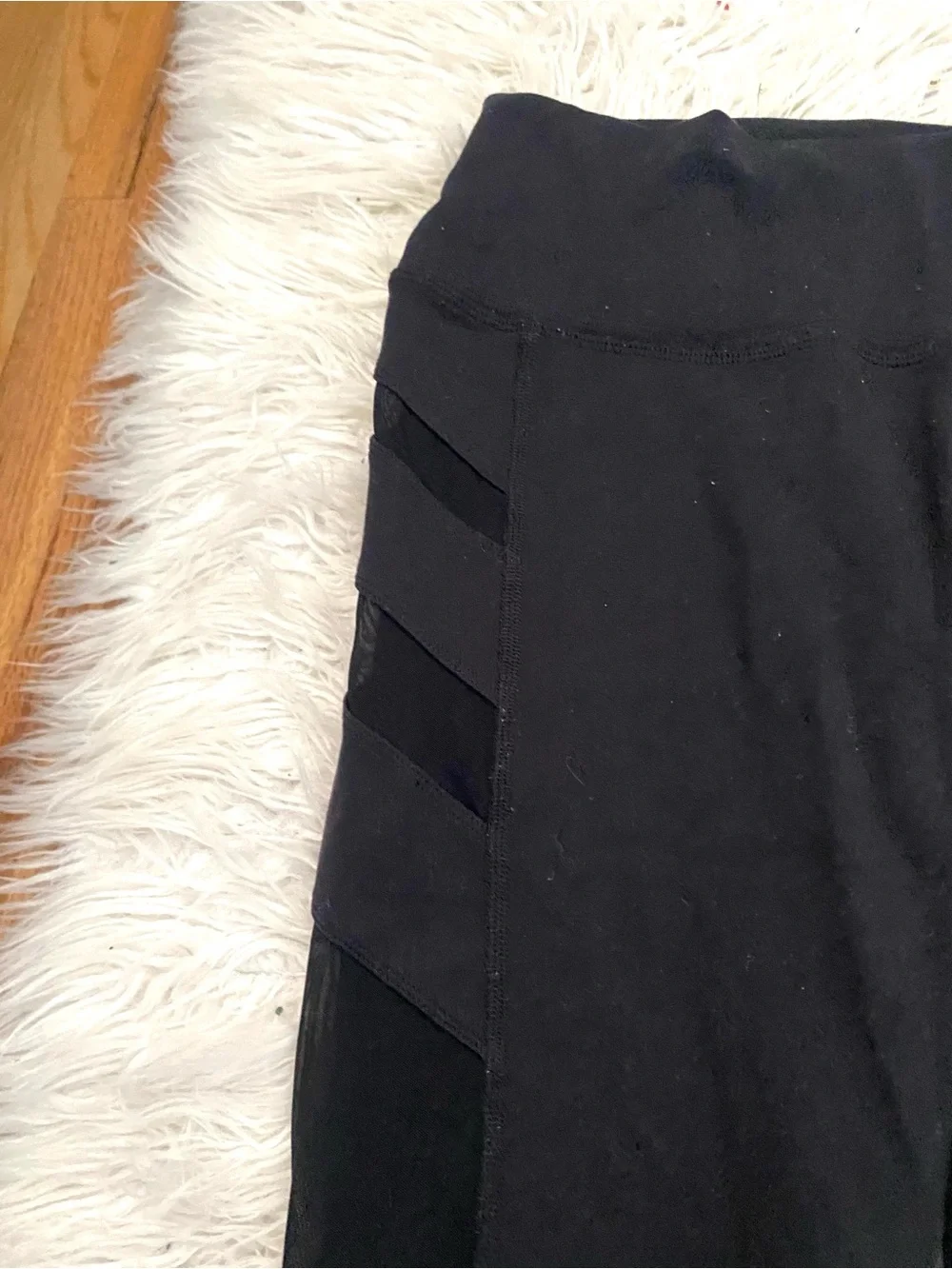 Alo Yoga Block High-Waist Mesh Leggings Black Size Large Athletic Workout